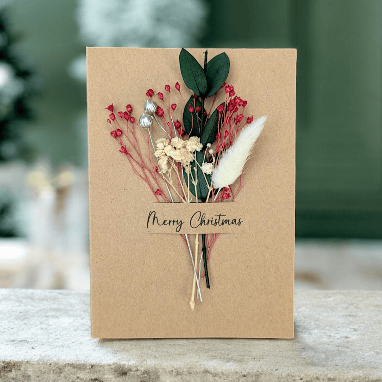 Christmas Card - Dried Flowers - ADC Crafts