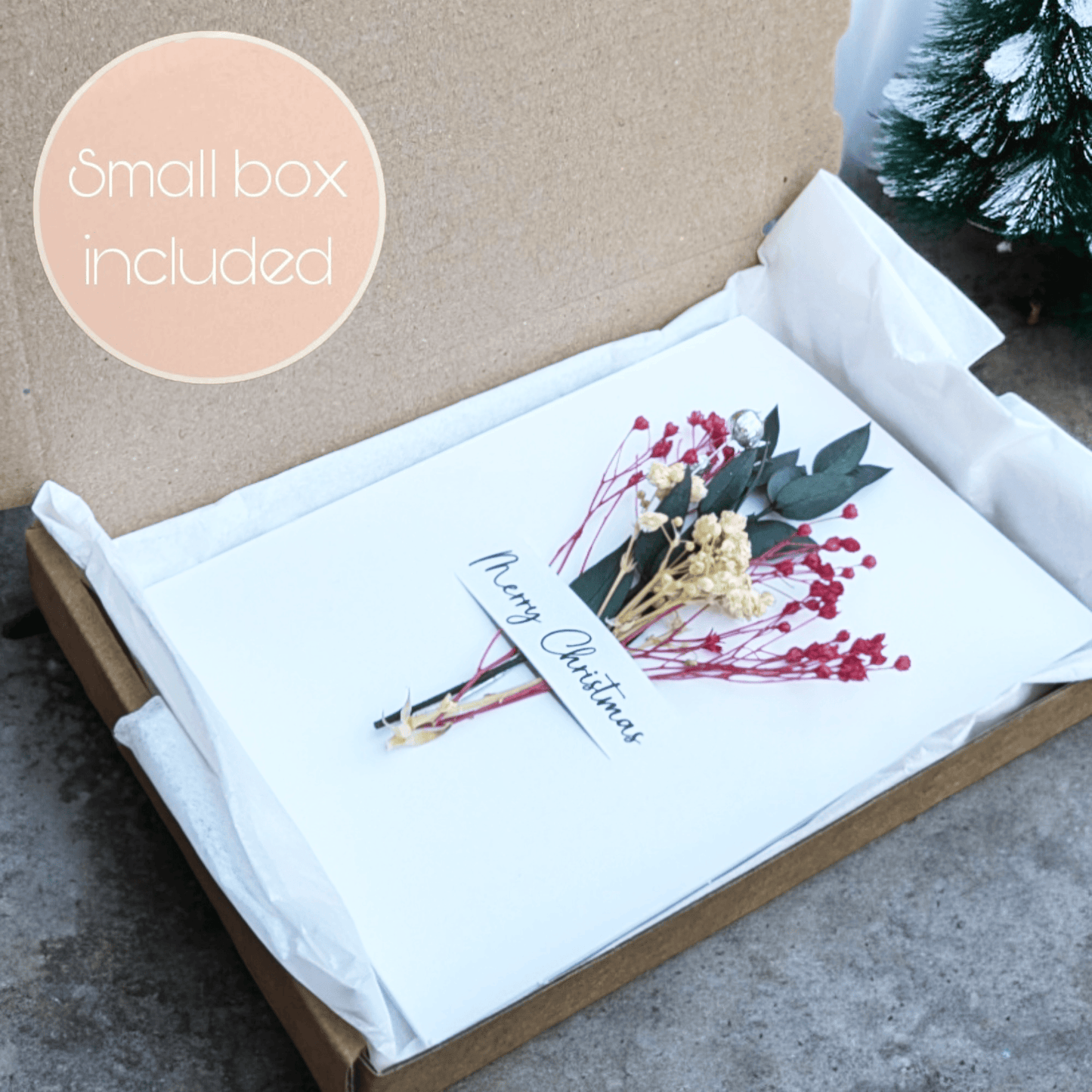 Christmas Card - Dried Flowers - ADC Crafts