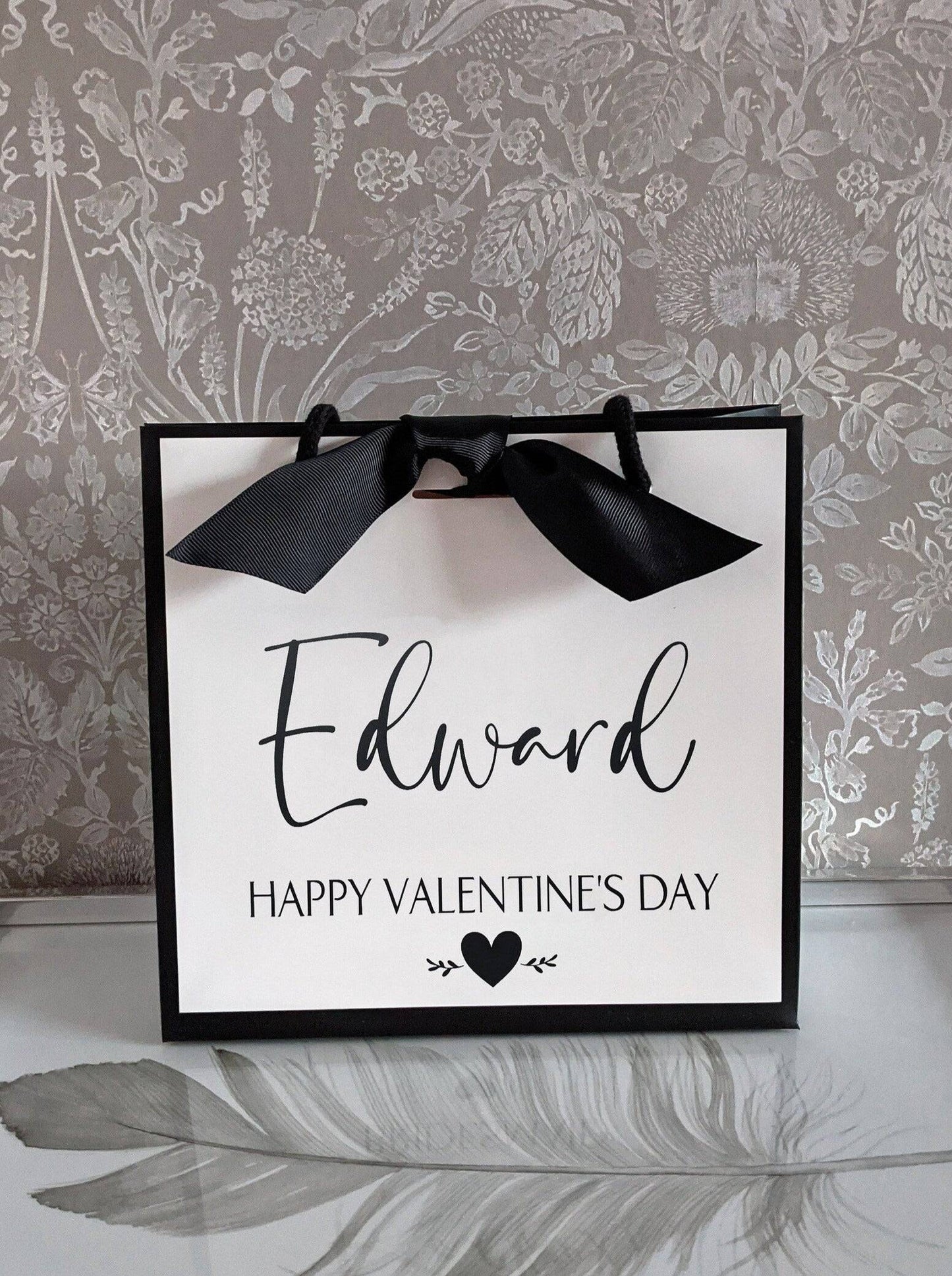 Valentines Gift Bag - Black Edge - ADC Crafts
