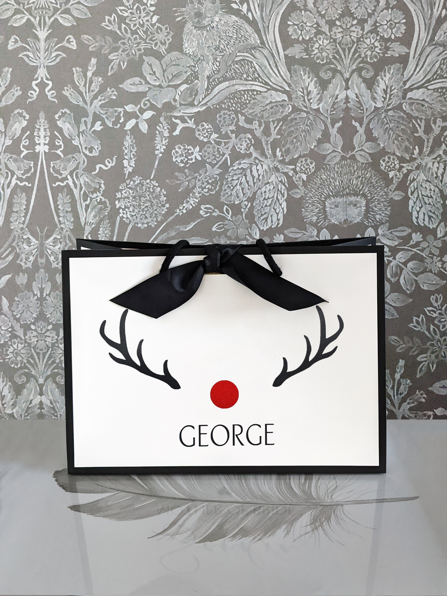 Christmas Gift Bag - Red Nose Reindeer