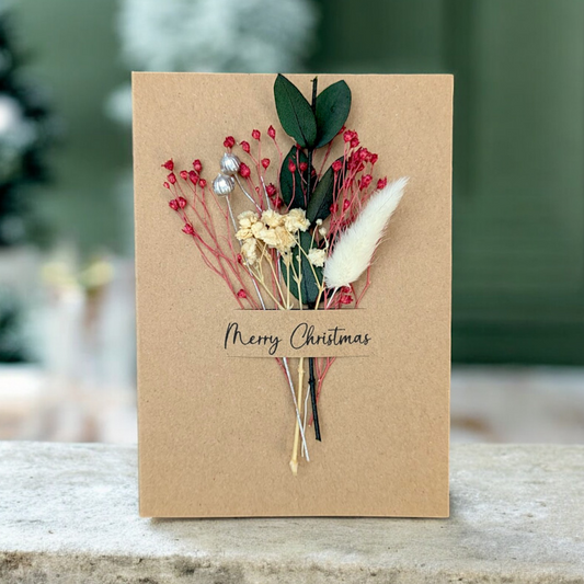 Christmas Card - Dried Flowers