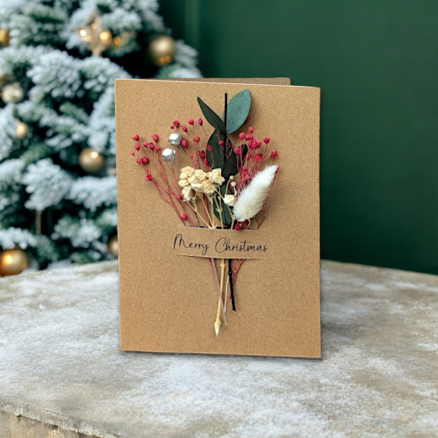 Christmas Card - Dried Flowers