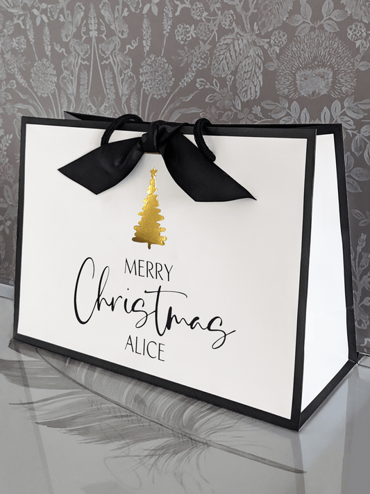 Personalised christmas gift bag clearance