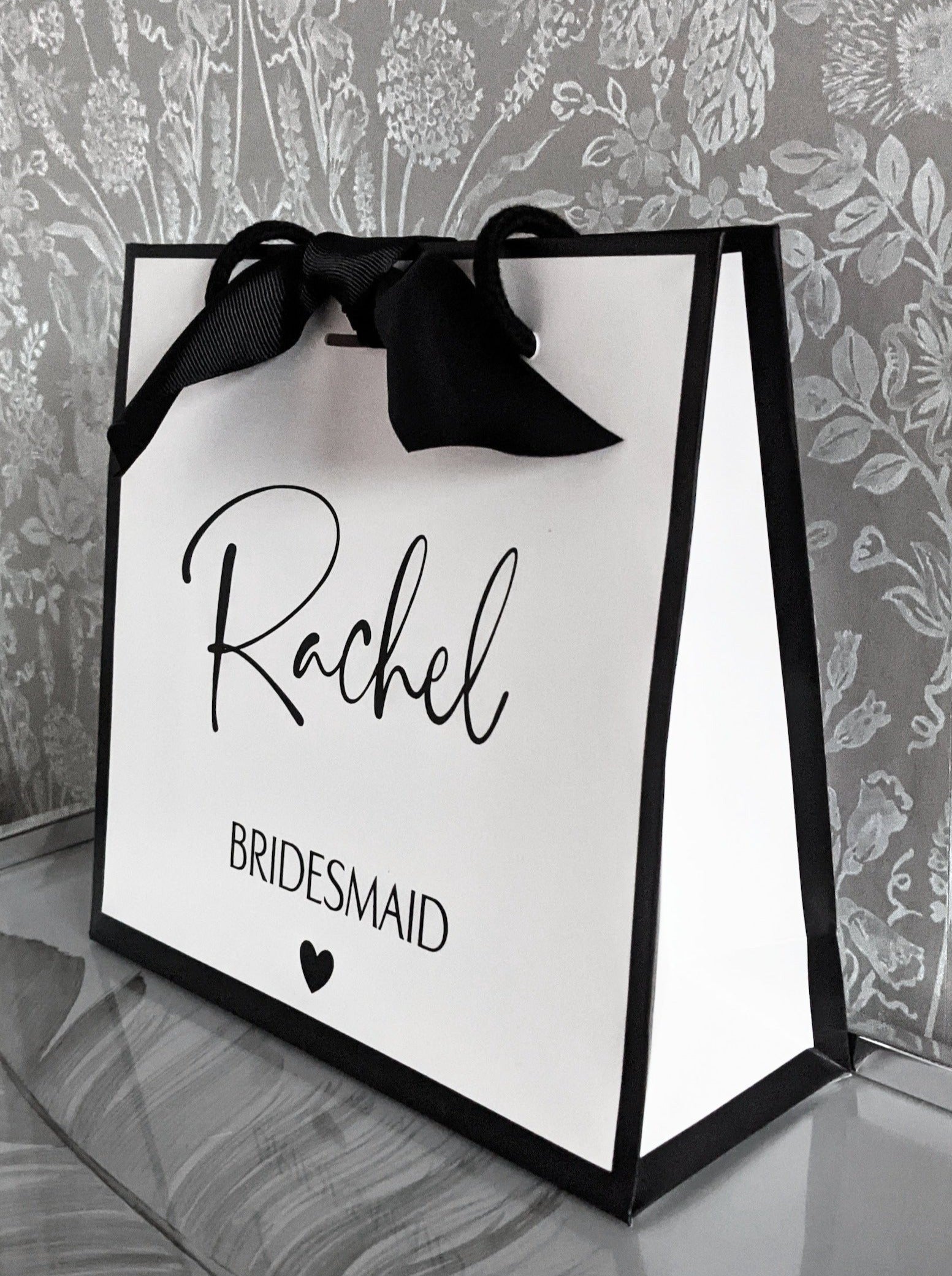 Personalised bridesmaid gift bag