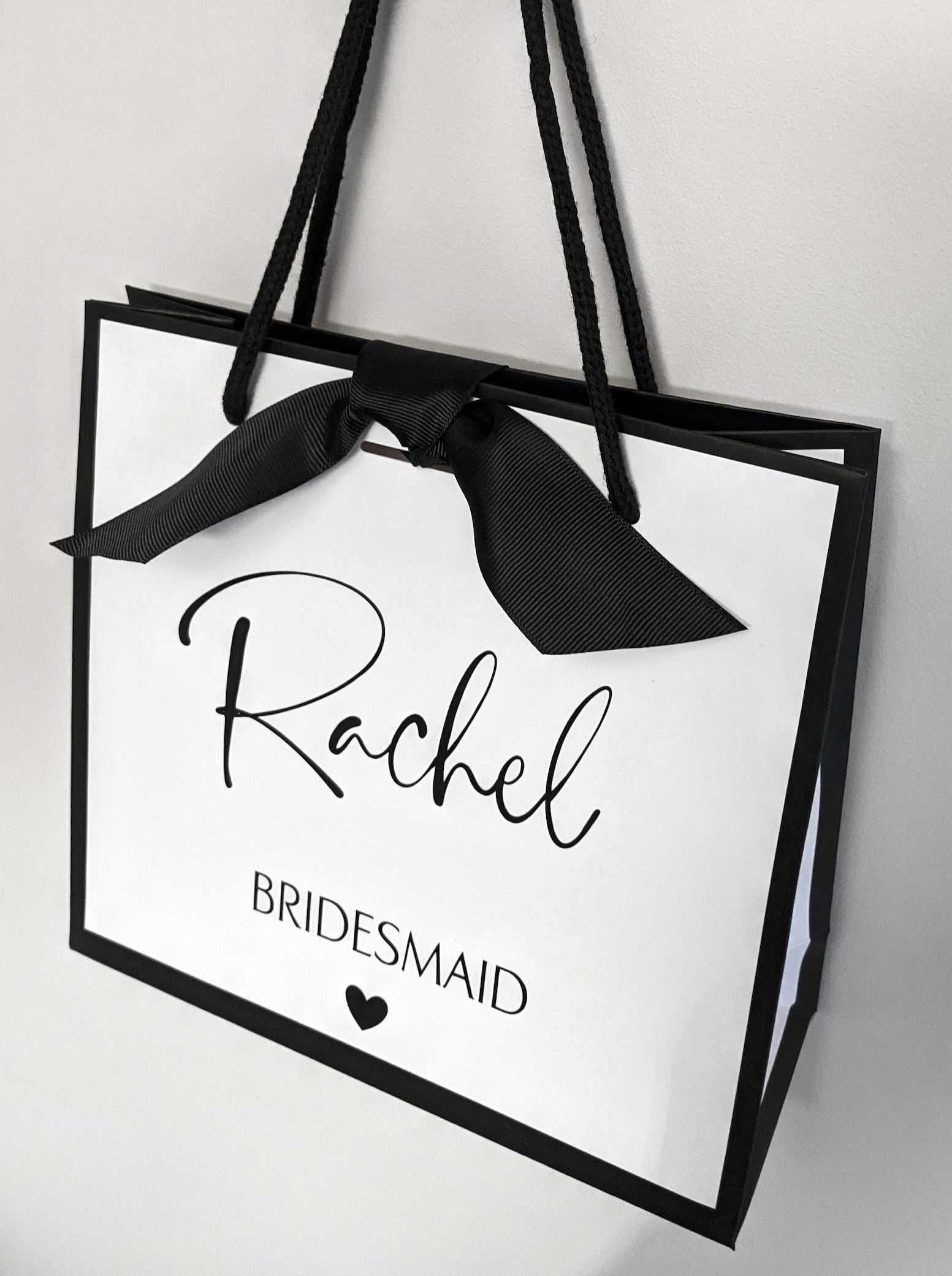 Personalised bridesmaid gift bag square