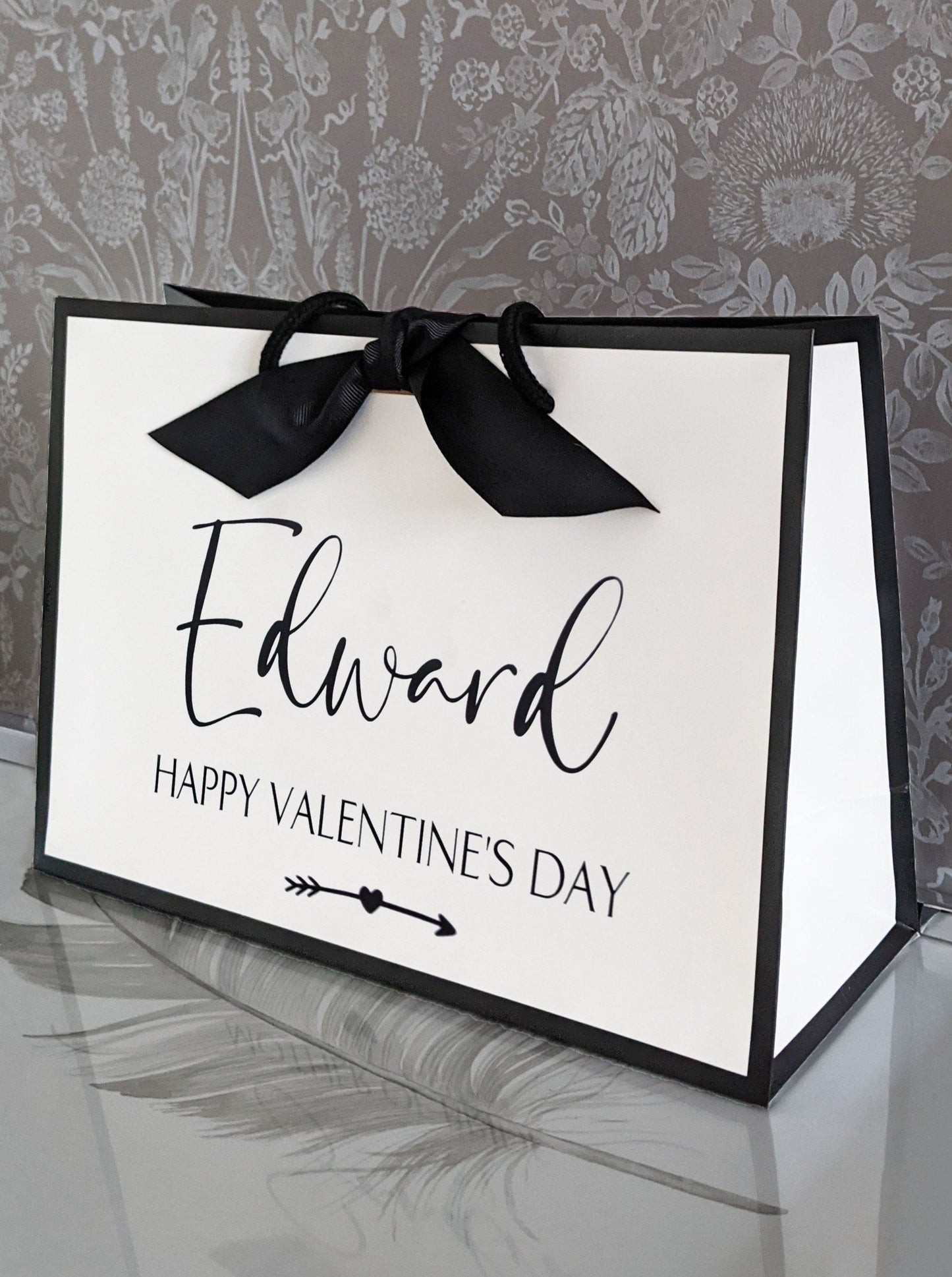 Valentines Gift Bag - Black Edge - ADC Crafts
