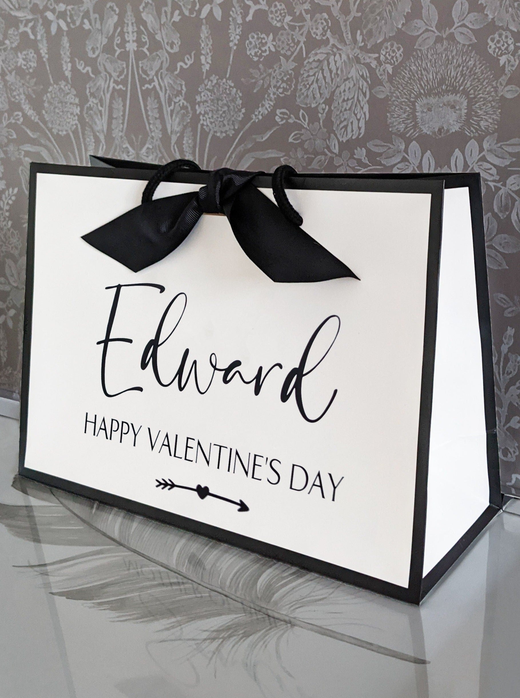 Valentines Gift Bag - Black Edge - ADC Crafts